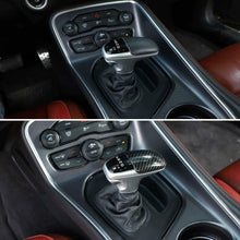 NO7RUBAN Gear Shift Knob Cover Fit for 2015-2020 Dodge Challenger Charger Carbon Fiber Style