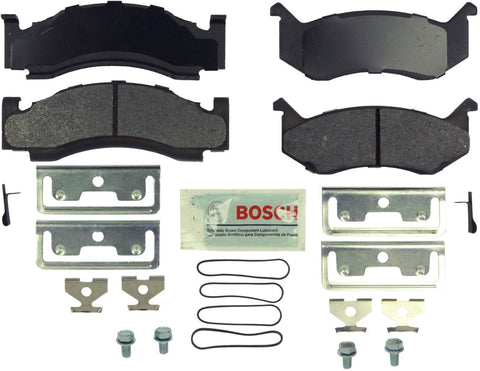 Bosch BE269H Blue Disc Brake Pad Set with Hardware for Select Full-Size 1974-94 Dodge Trucks, SUVs, and Vans - FRONT