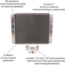 U-Weld-It Custom Aluminum Radiator Kit, 24 x 19 Inch