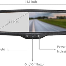 EWAY for Toyota Tundra 2007-2014 4.3" Rear View Mirror Monitor with Tailgate Handle Backup Camera Kit Parking Waterproof CCD Reverse Reversing Night Vision Car Safety Backing Auto Cameras