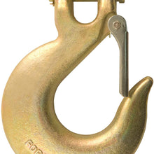CURT 81920 5/8-Inch Forged Steel Clevis Slip Hook with Safety Latch, 65,000 lbs, 1-1/4-In Opening, 5/8" Pin