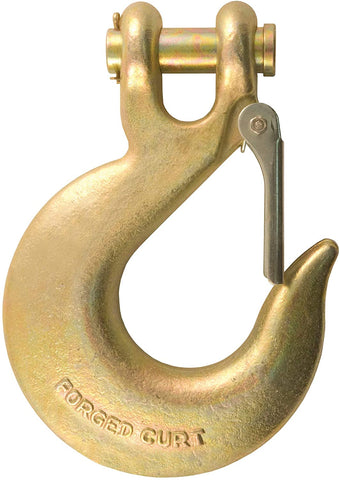 CURT 81920 5/8-Inch Forged Steel Clevis Slip Hook with Safety Latch, 65,000 lbs, 1-1/4-In Opening, 5/8
