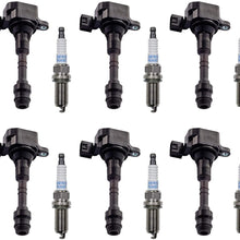 Set of 6 AD Auto Parts Ignition Coils + 6 Platinum TT Spark Plugs PKH16TT For Infiniti FX35, G35, I35, M35, QX4, Nissan 350Z, Altima, Maxima, Pathfinder, Quest, Xterra, Suzuki Equator