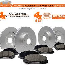 [Front + Rear] Max Brakes Geomet OE Rotors with Carbon Ceramic Pads KT089863