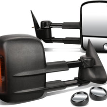 DNA Motoring TWM-021-T888-BK-SM+DM-SY-022 Pair of Towing Side Mirrors + Blind Spot Mirrors