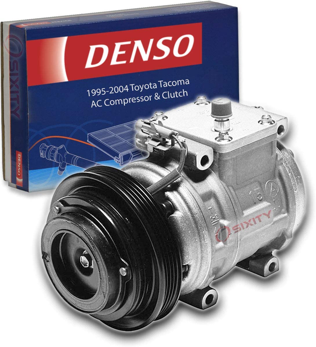 Denso AC Compressor & Clutch for Toyota Tacoma 3.4L V6 1995-2004 HVAC Air Conditioning Heat