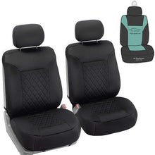 FH Group FB088102 Neosupreme Deluxe Quality Car Seat Cushions (Black) Front Set with Gift - Universal Fit for Cars Trucks and SUVs