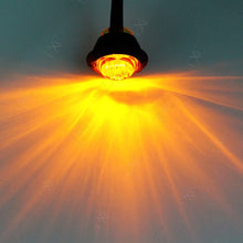 Purishion 10x 3/4"" Round LED Clearence Light Front Rear Side Marker Indicators Light for Truck Car Bus Trailer Van Caravan Boat, Taillight Brake Stop Lamp (12V, Red+Amber)