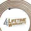 4LIFETIMELINES Copper-Nickel Brake Line Tubing Coil - 3/8 Inch, 25 Feet