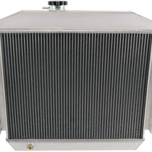 CoolingSky 4 Row All Aluminum Radiator +Shroud +16 Inches Fan &Thermostat Relay Kit for 1955-1957 Chevy Bel Air/Nomad/Del Ray/150/210 Multiple V8 Models