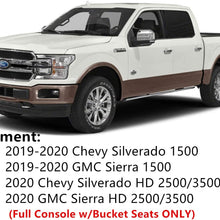 EVTIME for 2019 Chevy Silverado 1500 Accessories GMC Sierra 1500 Center Console Organizer Tray - Also for 2020 Chevy Silverado/GMC Sierra 1500/2500 HD/3500 HD -Full Center Console Only
