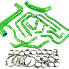 Silicone Radiator Hose Pipe Kit Clamps For Subaru Impreza GDA GDB STI EJ20 S204 S205 Green