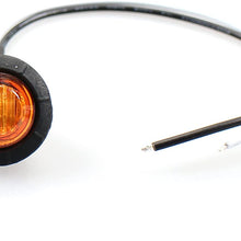10 Pcs TMH 3/4 Inch Mount 5 pcs Amber & 5 pcs RED LED Clearance Markers Bullet Marker lights, side marker lights, led marker lights, led side marker lights, led trailer marker lights