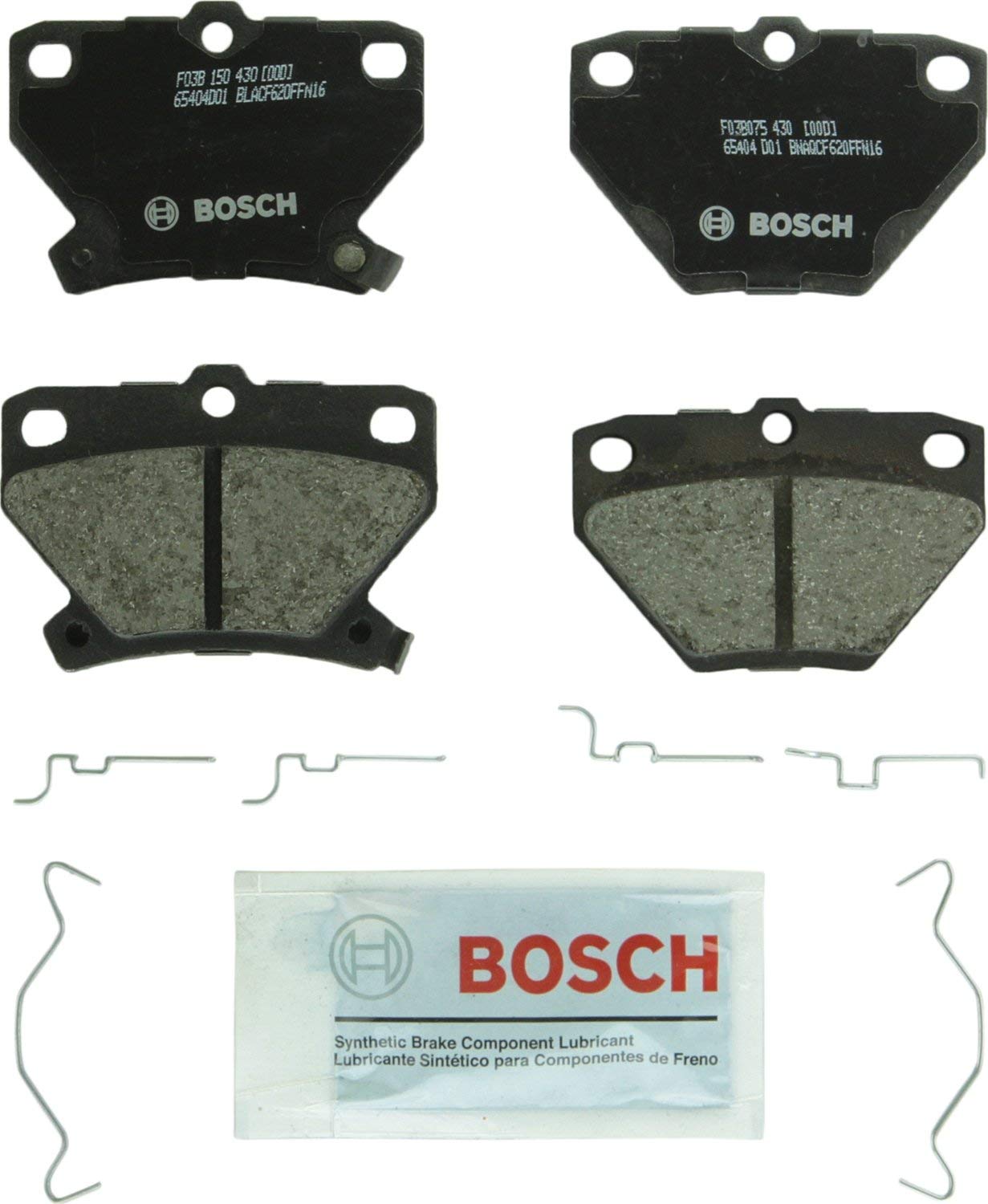 Bosch BP823 QuietCast Premium Semi-Metallic Disc Brake Pad Set For Pontiac: 2003-2006 Vibe; Toyota: 2000-2005 Celica, 2004-2008 Corolla, 2003-2008 Matrix; Rear