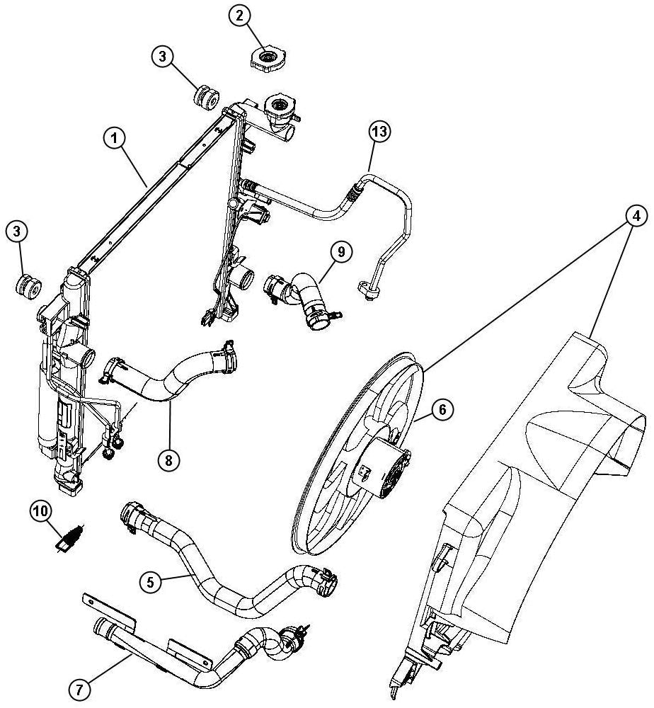 Mopar 6800 3973AB, Radiator