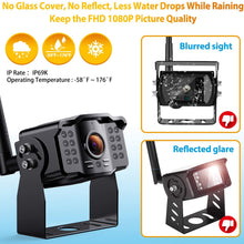 Xroose Backup Camera Wireless with DVR 9" FHD Monitor for Truck RV Trailer Rear Side View Reversing 4 Back Up Camera W/Built-in Recorder Monitor Stable Signal System CX4