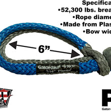 Bubba Rope Gator-Jaw PRO Synthetic Shackle, 7/16” – Heavy-Duty Vehicle Tow Shackle: 52,300 lbs. Capacity - Yellow