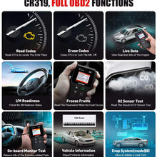 LAUNCH OBD2 Scanner CR319 Code Reader,Universal Automotive Engine Light Check Scan Tool Checks O2 Sensor and EVAP Systems with Full OBD II Functions for DIYers, Supports Mode6 with DTC Lookup