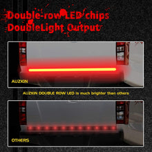 AUZKIN 60 Inches Tailgate Light Bar Double Row LED Light Strip Brake Running Turn Signal Reverse Tail Lights for Trucks Trailer Pickup Car RV Van Jeep Towing Vehicle,Red White,No Drill
