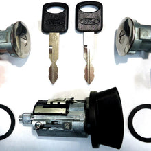 Ford Ignition Switch Lock Cylinder + Pair (2) Door Lock Cylinder W/2 Logo Keys LC6177 + DL5886