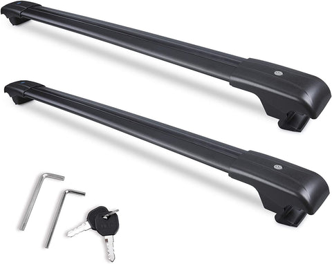 Max Loading 260lb Heavy Duty Lockable Roof Rack Cross Bars Replacement for Forester 2014-2021/ Crosstrek 2013-2019/Impreza 2012-2019 Black Matte with Anti-Theft Locks (ONLY FIT FACTORY SIDE RAIL)