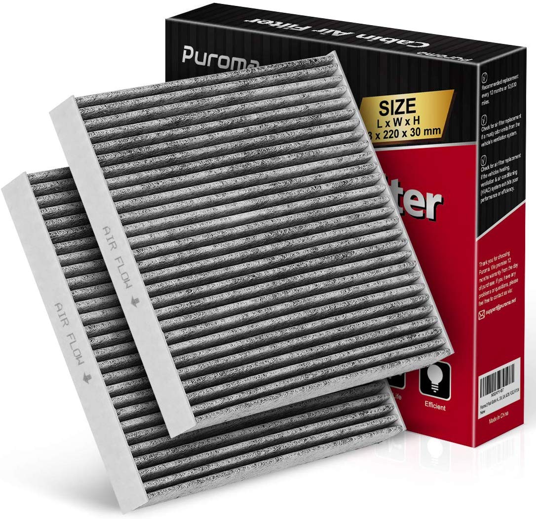 Puroma 2 Pack Cabin Air Filter with Activated Carbon, Replacement for CP134, CF10134, Honda & Acura, Civic, CR-V, Odyssey, CSX, ILX, MDX, RDX, AT134