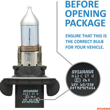 SYLVANIA - H13 SilverStar - High Performance Halogen Headlight Bulb, High Beam, Low Beam and Fog Replacement Bulb, Brighter Downroad with Whiter Light (Contains 2 Bulbs)