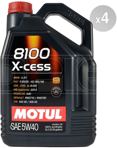 Motul 102870-4 8100 X-Cess 5w40 Oil Case/4-5 Liters