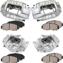 Callahan CCK02905 FRONT + REAR [4] Premium Grade Loaded OE Calipers + Ceramic Brake Pads Kit