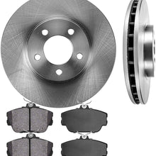 CRK13507 FRONT 293 mm Premium OE 5 Lug [2] Brake Disc Rotors + [4] Metallic Brake Pads