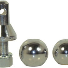 Convert-A-Ball 105LB Super-Long Nickel-Plated Shank with 2 Balls - 1"