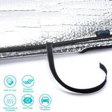 ROCCS Windshield Sunshade UV Ray Reflector for 2014-2018 GMC Sierra 1500 2500 HD 3500 HD Front Window Sun Shade Shield Cover Foldable Reflective Sun Visor