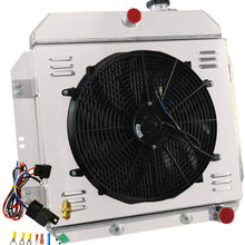 ALLOYWORKS 4 Row All Aluminum Radiator+Shroud Fan+Relay For 1960-1962 Chevy Apache Pickup Trucks GMC AT/MT