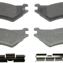 Wagner ThermoQuiet MX802 Semi-Metallic Disc Pad Set With Installation Hardware, Rear