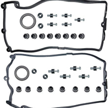 Left & Right Engine Valve Cover Gaskets Kit 11127513194 11127513195 for BM-W E60 E63 E64 E70 X5 545i 550i 645Ci 650i 745Li 745i 750Li 750i Alpina B7 4.4L 4.8L N62 Engine