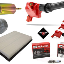 Tune Up Kit compatible with 1999 Ford Crown Victoria 4.6L High Performance Ignition Coil DG508 Spark Plug SP493 FA1032