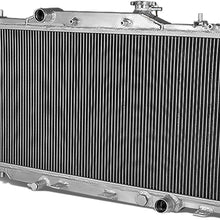DNA Motoring RA-ARSX02-MT-2 2-Row Full Aluminum Radiator