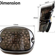 Harley Davidson Smoked LED Tail Light Brake Turn Signal Lights for 2002-2010 FXST Models Harley Sportster 1200 Dyna Smoke Lens Lay Down Style