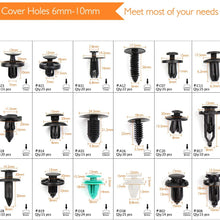 EZYKOO Push Bumper Fastener Rivet Clips with 18 Most Popular Sizes Auto Push Pin Rivets Compatible with Benz, BMW, Toyota, Honda, Subaru, Nissan, Mazda etc