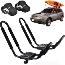 Hemousy Kayak Roof Rack,Canoe/Surf/Ski Car Roof Carrier with Straps J-Style Rooftop Racks for Canoe, Sup, Kayaks, Surfboard Ski Board&Snowboard Top Mount On SUV Car and Truck Crossbar