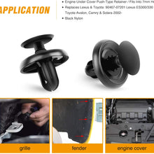 GOOACC 100pcs Push-Type Retainer for Lexus Toyota Body Clips,Splash Shield Clips 90467-07201 Replacement Fasteners, Quality Nylon Push Rivets with Bonus Fastener Remover