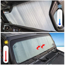 Windshield Sunshade Sun Shade Heat Shield Sun Visor Mat for 2018 2019 Jeep Wrangler Rubicon Sahara JL 2 Door & 4 Door …