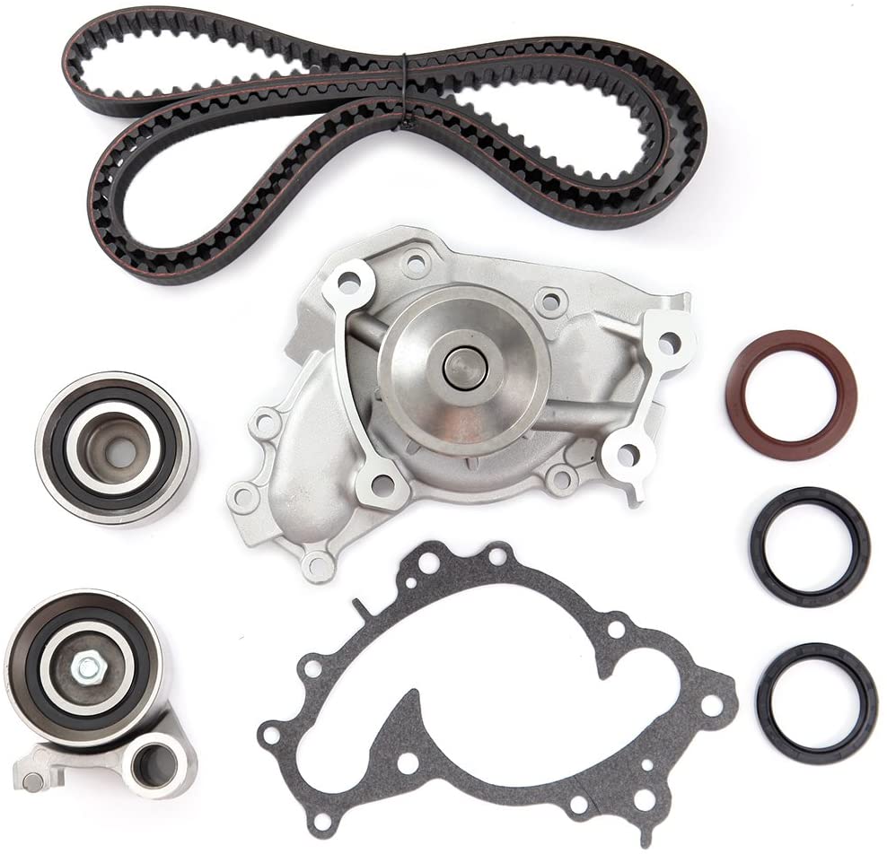 ECCPP Timing Belt Kit Including Timing Belt Water Pump with Gasket tensioner Bearing fits for 94 95 96 97 98 99 00 01 02 Lexus ES300/995 96 97 98 99 00 01 02 03 04 Toyota Avalon