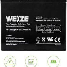 Weize 12V 20AH Lead Acid Battery Replace UB12200 FM12200 6fm20 EXP12200 12V 20AH 22AH Batteries
