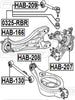 52350Shja00 - Arm Bushing (for Rear Arm) For Honda - Febest