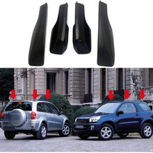 Car Roof Rack Cover for Toyota RAV4 XA20 2001 2002 2003 2004 2005 Black Styling Bar Rail End Replacement Shell Accessories 4pc Protection Apply to Auto Cars