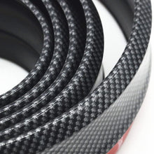 Bigetaige Universal Front Bumper Spoiler, 8.2ft/250cm Universal Carbon Fiber Front Bumper Lip Strip Splitter Spoiler