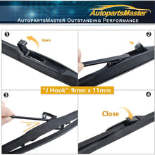 AutopartsMaster Windshield wiper blades Hybrid Front Window U J hook wiper 24" + 19" fit Wiper Car Windshield wiper blades NO.19515-1 (set of 2)