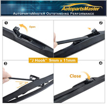 AutopartsMaster Windshield wiper blades Hybrid Front Window U wiper 24" + 19" Car Front Window Windshield wiper blades U J-hook NO.19515-3 (set of 2)