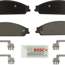 Bosch BE1070H Blue Disc Brake Pad Set with Hardware for Select Ford Five Hundred, Freestyle, Taurus; Mercury Montego, Sable - FRONT